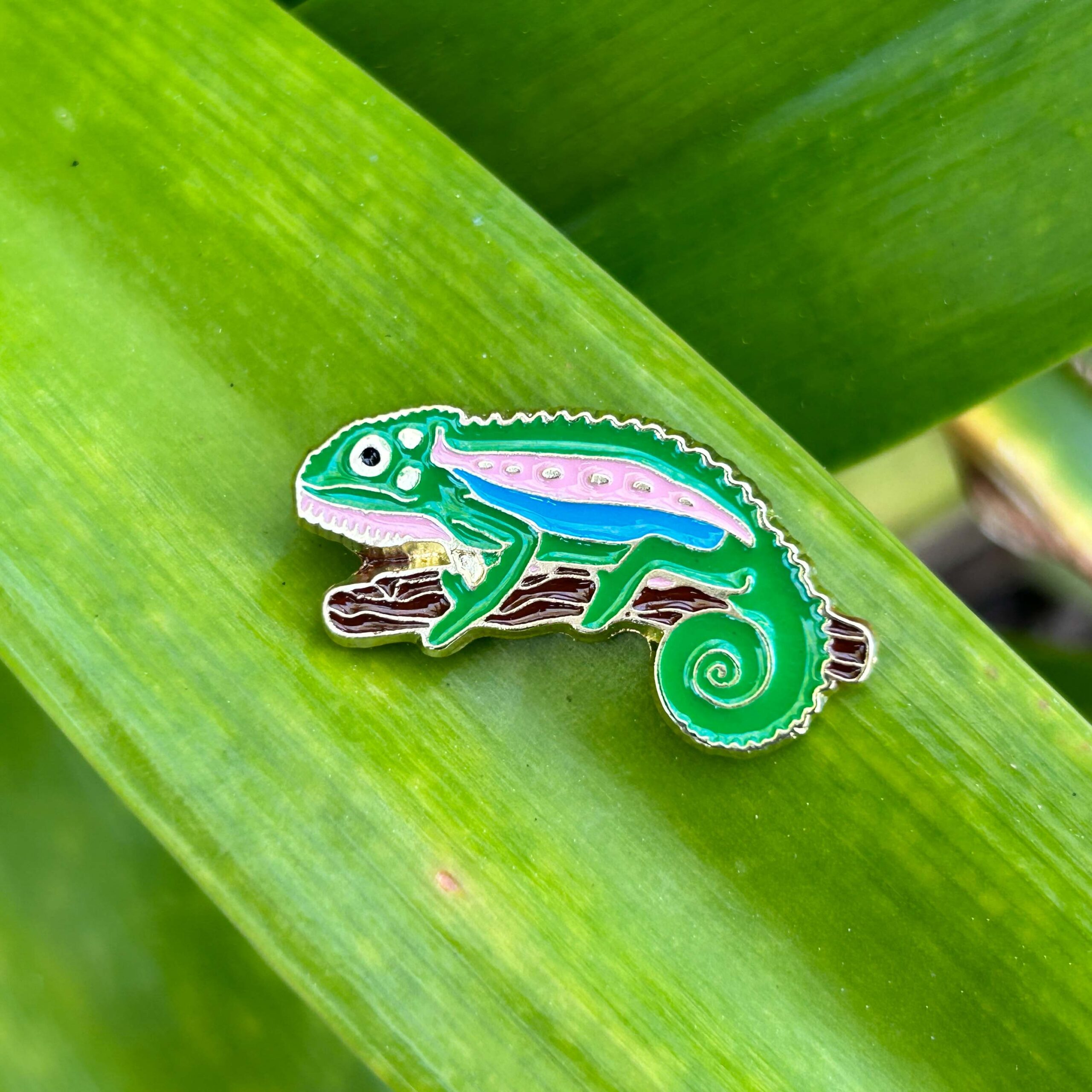 Chameleon Enamel Pin