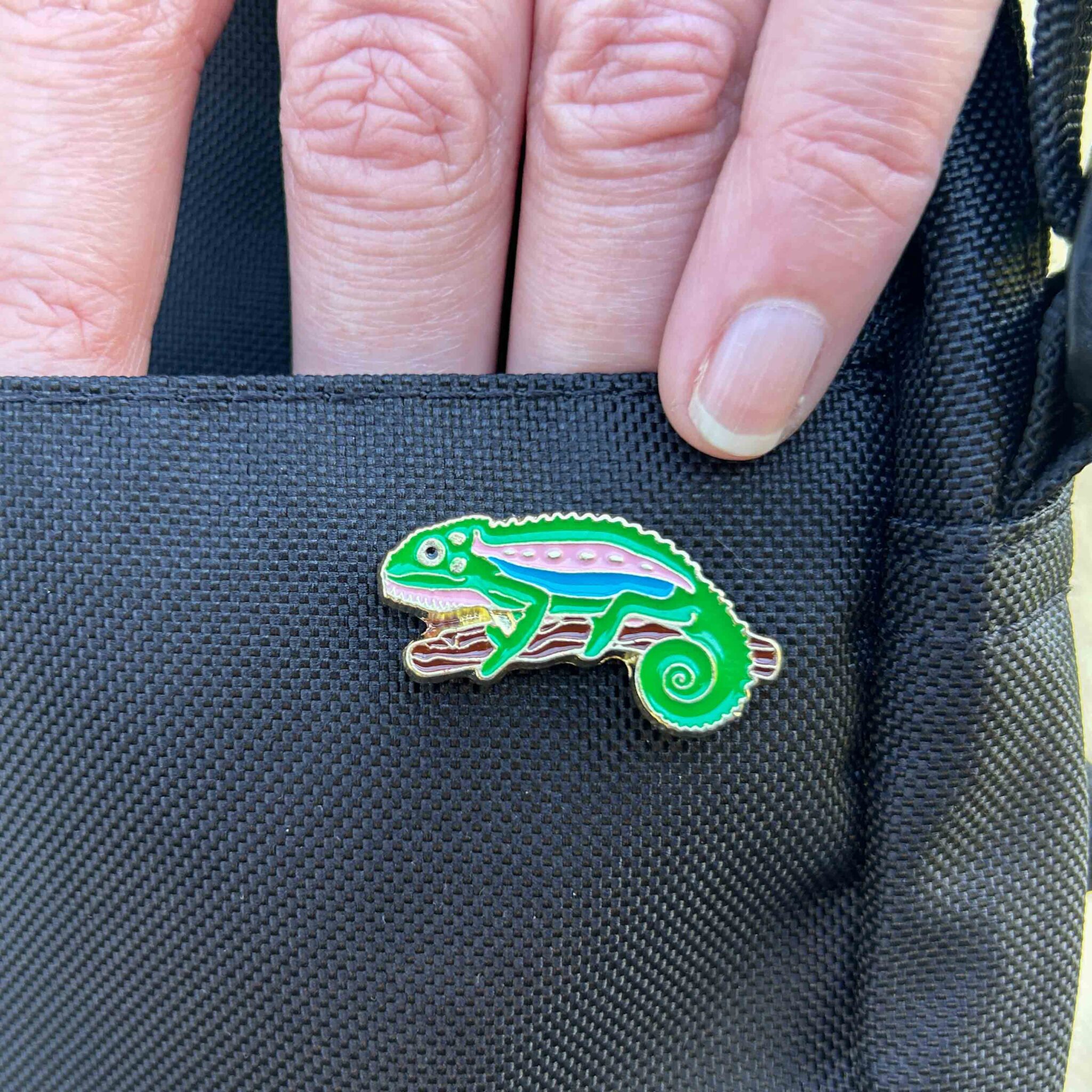 Cape Dwarf Chameleon Enamel Lapel Pin Tyrone Ping